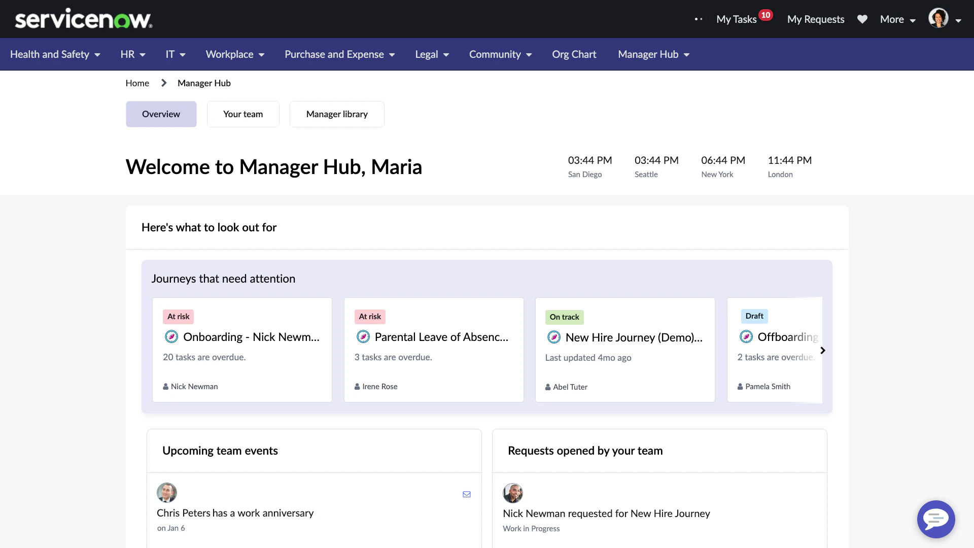 screenshot of ServiceNow HR Service Delivery